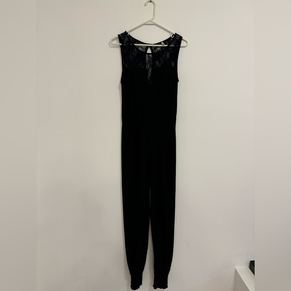 Vijo Couture black lace jumpsuit romper
